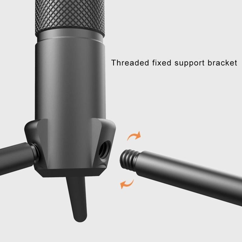 Adjustable Tripod Portable Outdoor Light Stand with Stakes Camera Tripod Bracket
