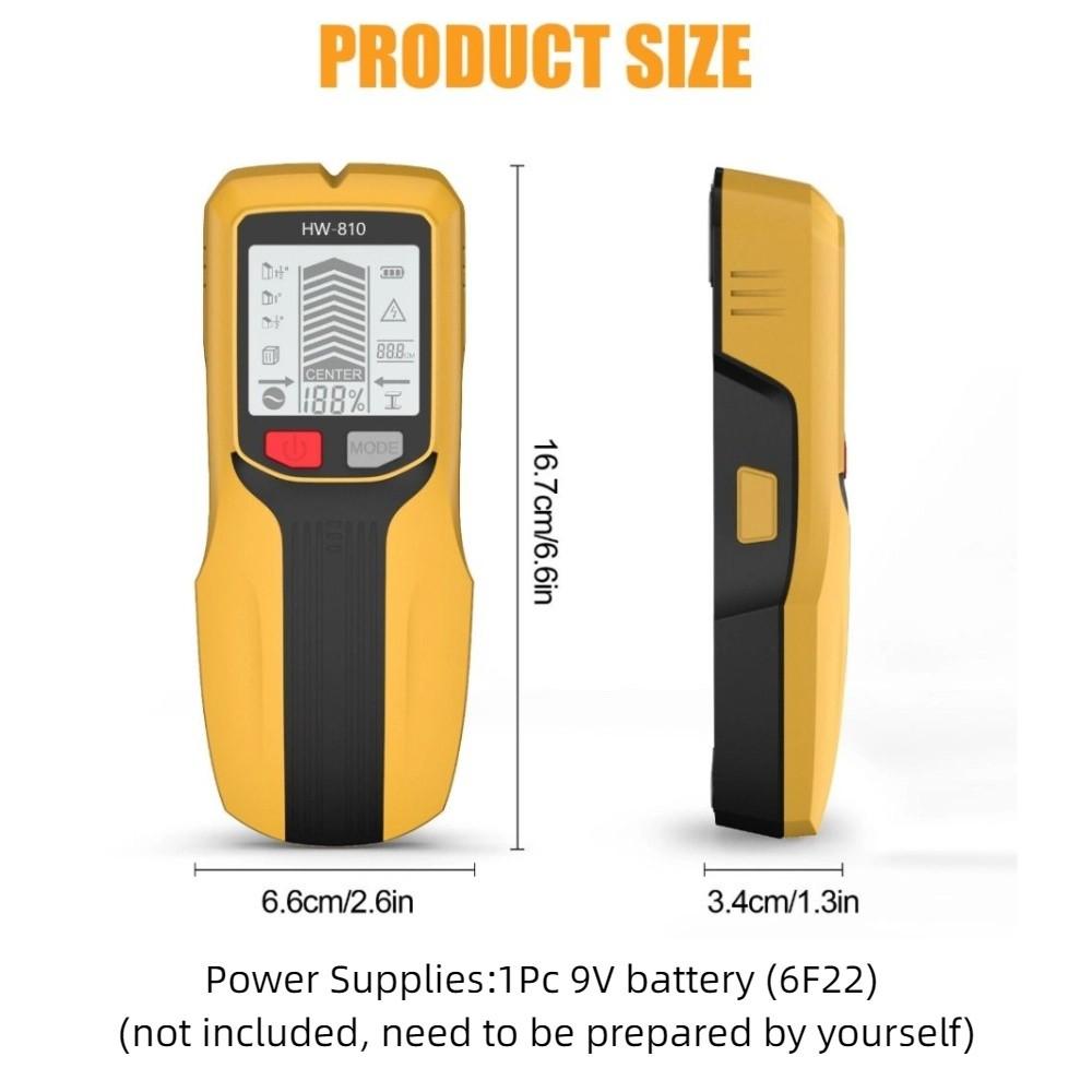 Depth Tracker 6-in-1 Stud Finder Accurately Locate Wall Detector Scanner  Metal Pipes Detection