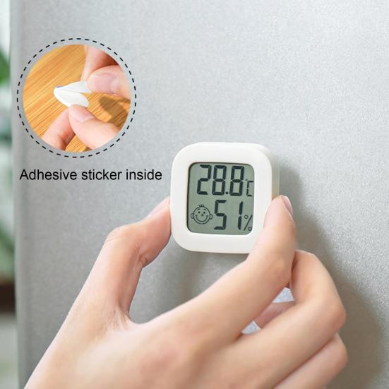 Feuchtigkeitsmesser Funk-Luftkomfort-Anzeige Kunststoff Elektronisch Niedrigenergie Mini-Thermometer für Innenräume