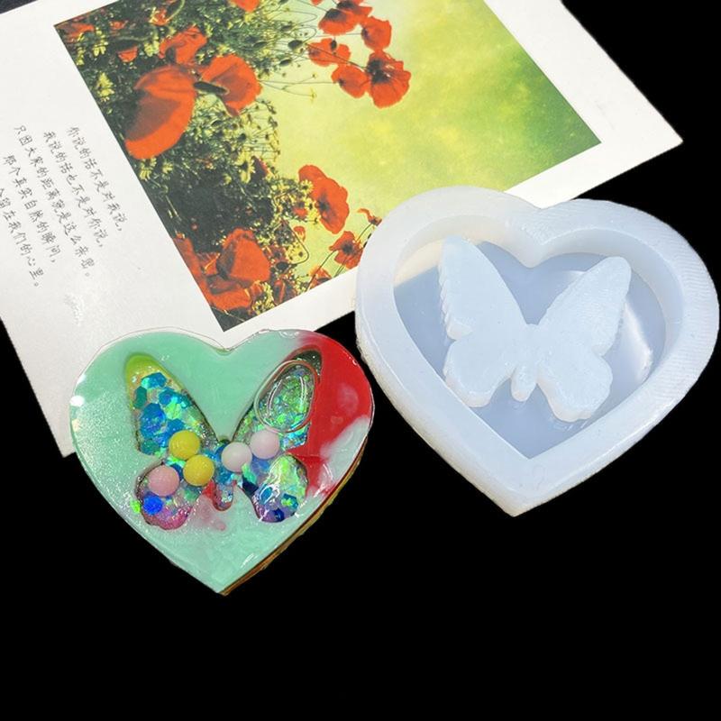 Resin Shaker Molds Silicone Resin Casting Molds Epoxy Quicksand Molds for DIY Pendant Charm Jewelry Making Accessories