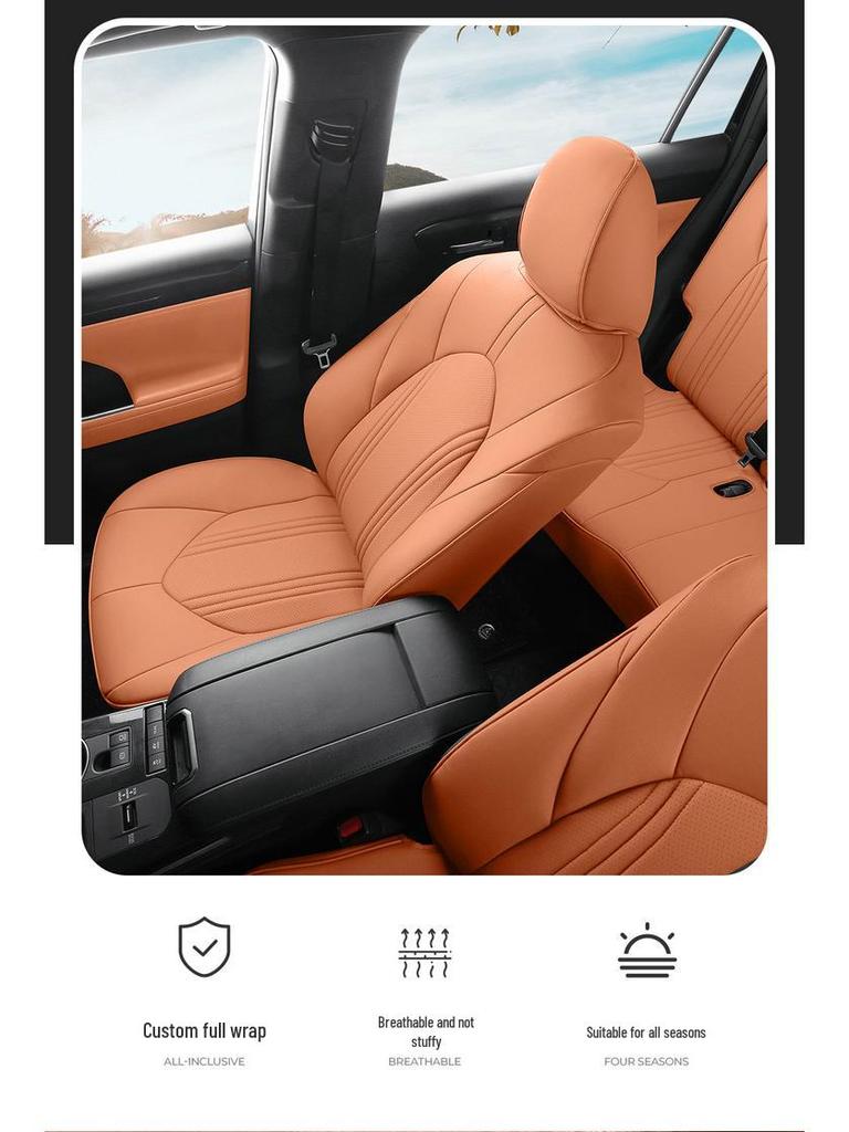 Leather Seat Covers for 2024 Toyota Crown Kluger 2.5L 4WD Luxury Full Coverage