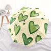 1pc Heart Green Automatic Open/Close Umbrella with One Touch Button,, Windproof Design   Lightweight Portable Umbrella for Women & Men6061