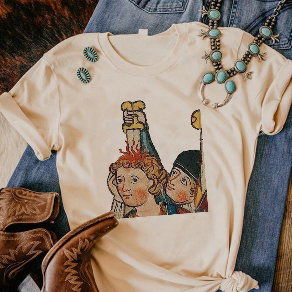 

Средневековые футболки женские комиксы женская японская одежда в стиле Харадзюку y2k