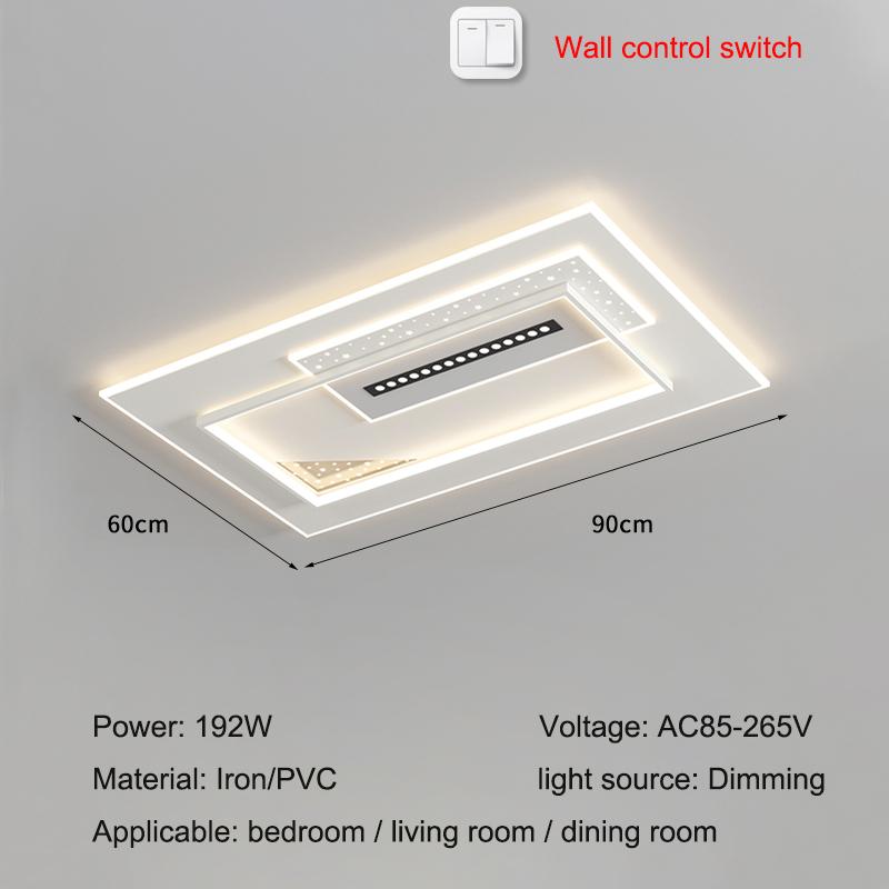 Three-color Dimming Indoor Ceiling Lamp Bedroom Living Room Dining Room Lighting Modern Square Round Ceiling Lamp 110V 220V