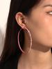 Orecchini a cerchio alla moda da 8 cm con strass per donna - Accessorio di moda brillante per festival e feste