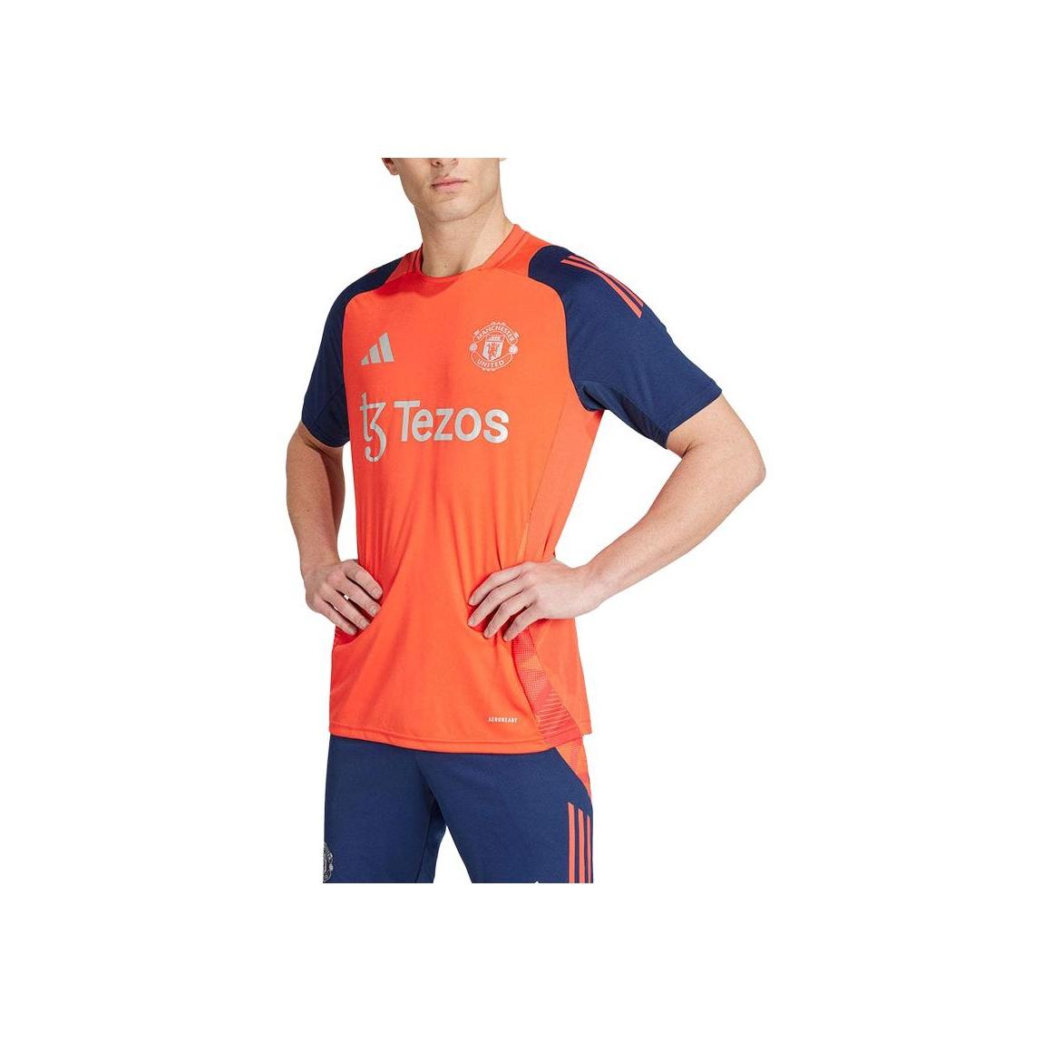 

Adidas SS24 Sport Performance Series Round Neck Short Sleeve Slim Fit Casual Football Shirt Men tops Red IT2011 XL