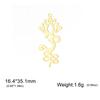 3pcs/lot Unalome Lotus Flower Necklace Earring Pendants Stainless Steel Yoga Buddhism Charms for Jewelry Making