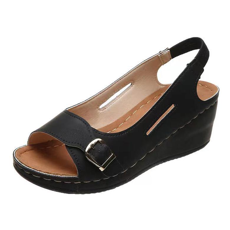 Fashion Women Sandals Pointed Toe Heels Sandals For Summer Shoes Women Soft Bottom Wedge Sandalias Mujer Slip On Summer Footwear Female