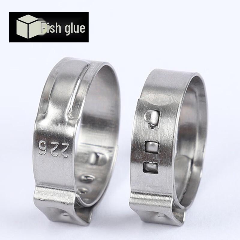 Guyu 304 Stainless Steel Earless Stepless Hose Clamps 43.8-47.0mm