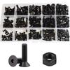 DIN7991 Allen Flat Head Hex Bolt Nut Set Kit M2 M3 M4 M5 M6 Black Grade 10.9 Steel Hex Hexagon Socket Countersunk Head Screw