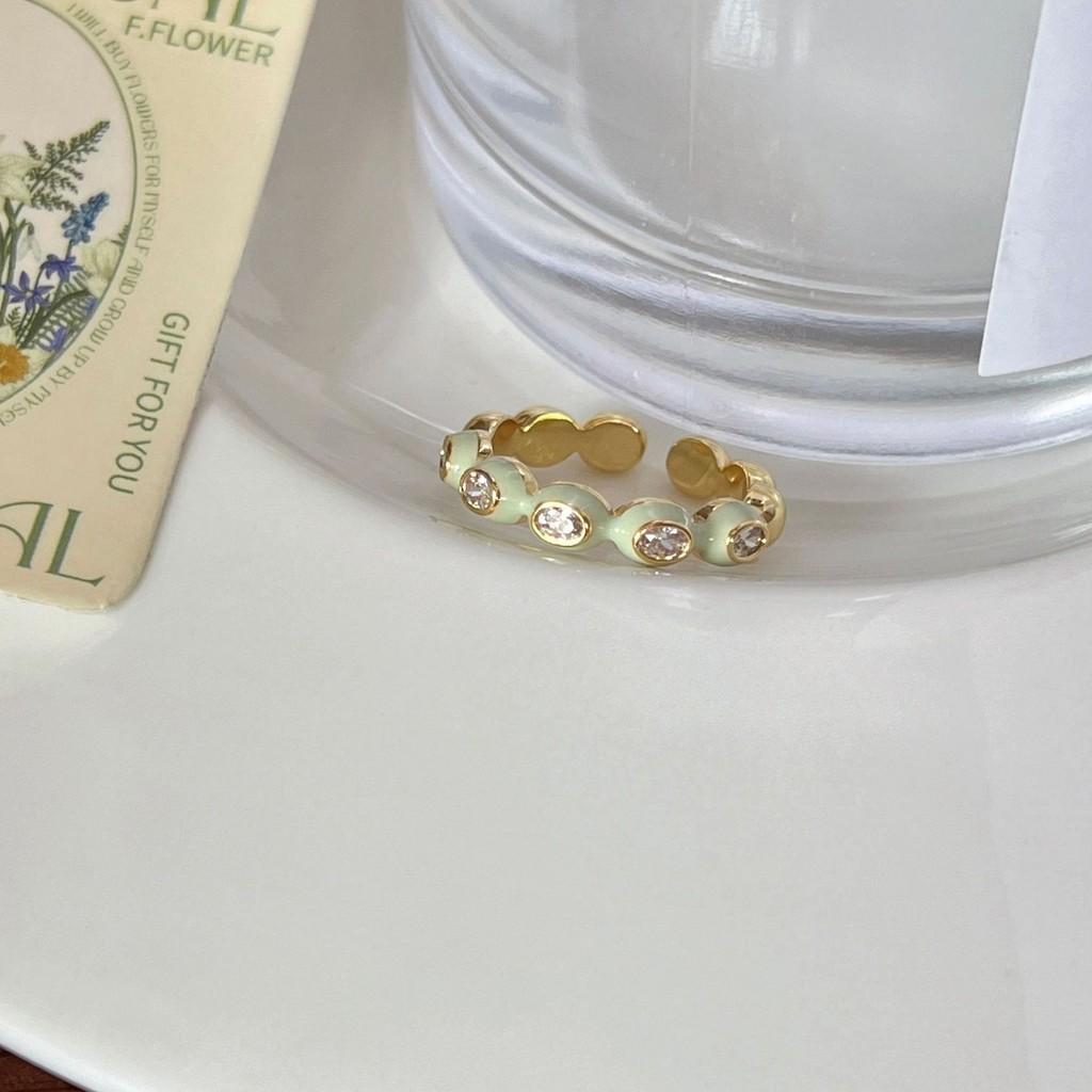 French Adjustable Elegant Style Ring For Women With Unique Geometric Design In Copper Material