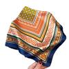 71Cm small square scarf imitation silk scarf headscarf plant petal printing neck protection scarf professional versatile scarf scarf scarf