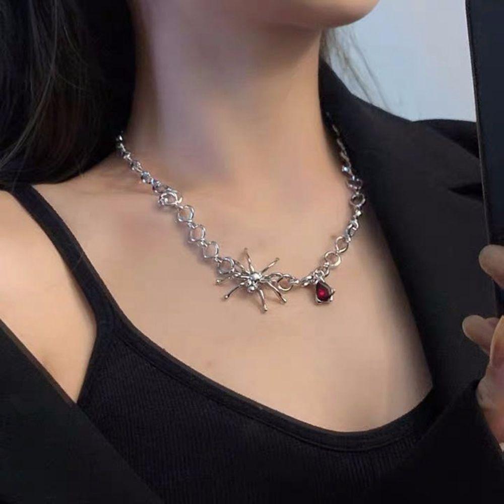 Jewelry Gift Korean Style Necklace Halloween Female Necklace Spider Necklace Pearl Clavicle Chain