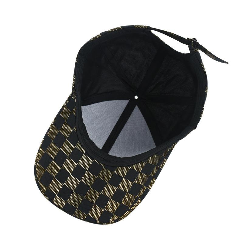 Gorra de Béisbol a Cuadros Estilo Coreano Primavera Verano Sombrero para el Sol para Deportes al Aire Libre Protección Solar Casual Gorra Versátil de Pico de Pato
