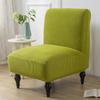 High Elastic Solid Armless Chair Cover Single Sofa Protector Non Slip Hotel Dining Seat Slipcover