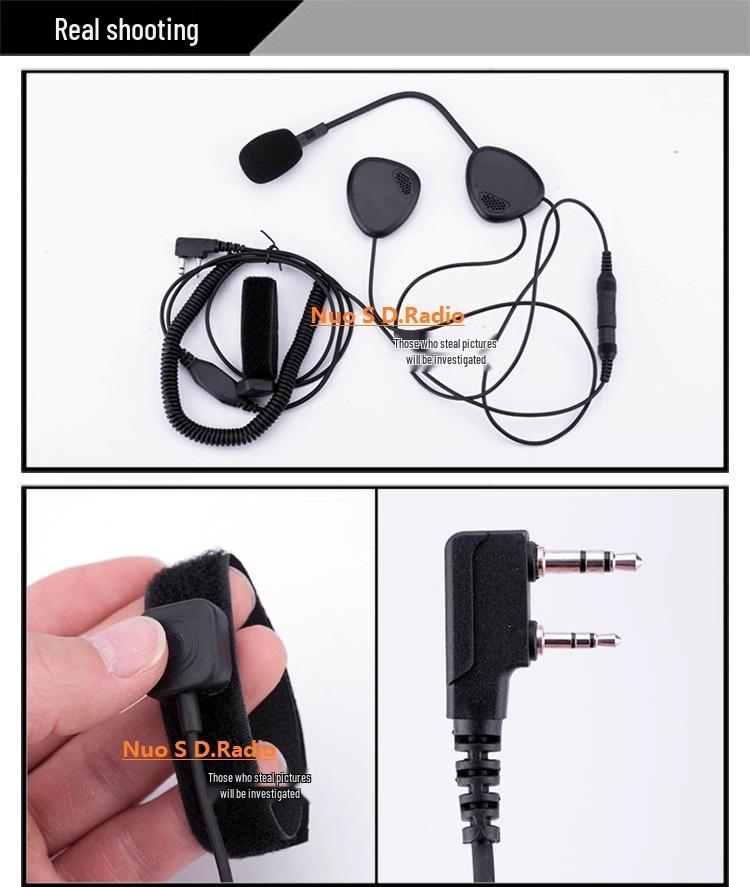 Waterproof Motorcycle Helmet Intercom and Earphones with PTT