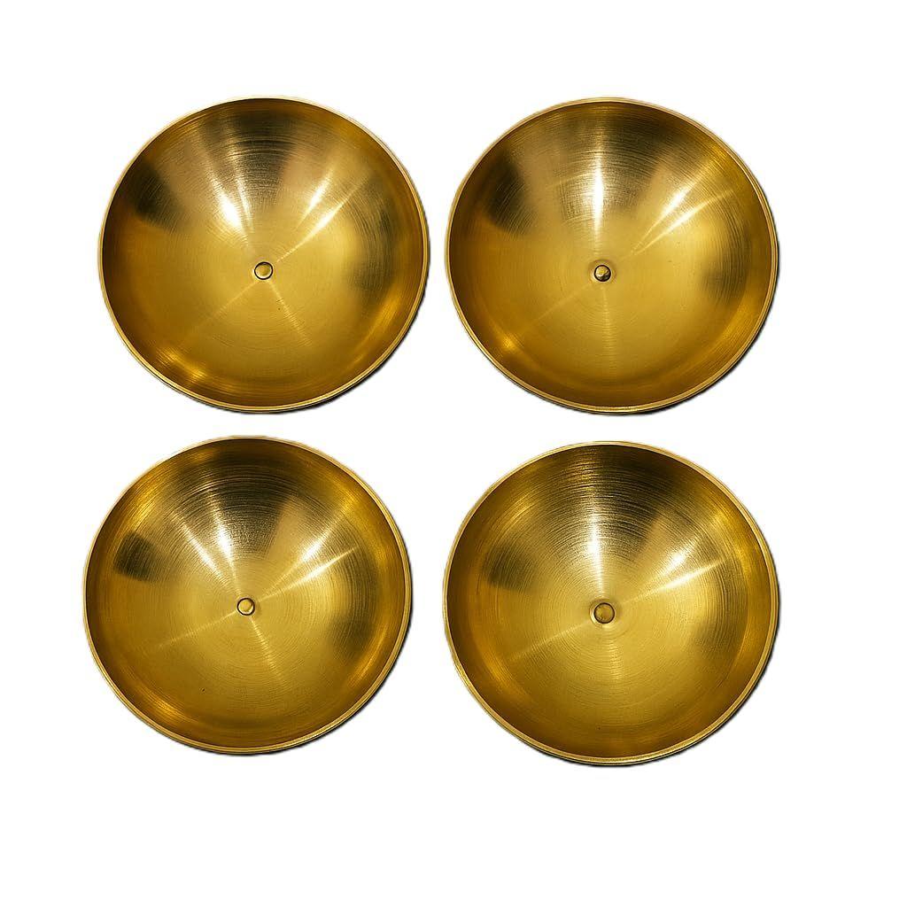 Decorative Pure Brass Katori for Pooja, Festivals, Prasad & Desert | Small Multipurpose Prasadam Bowls for Pooja
