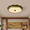 Vintage Walnut Wabi-Sabi Style Ceiling Light for Bedroom or Children's Room