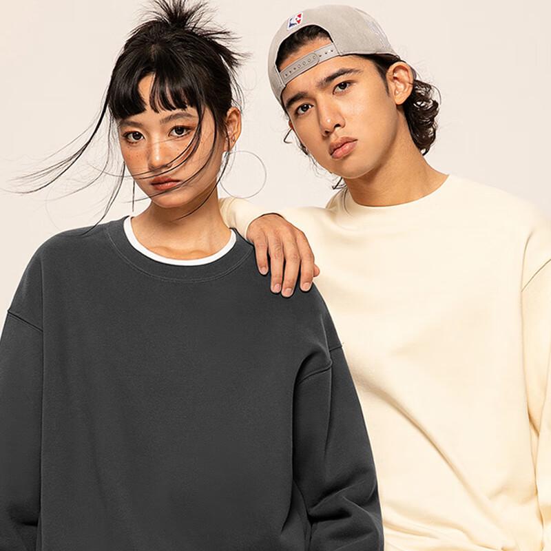 VANCL Men's Winter Lamb Wool Round Neck Pullover Hoodie