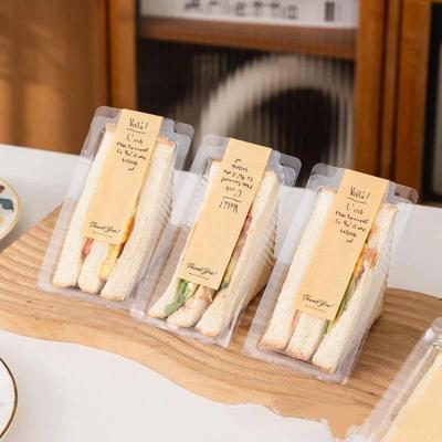 Einweg Dreieckige Sandwichbox Transparente Plastik Take-away Box Geeignet für Bäckereien und Cafés
