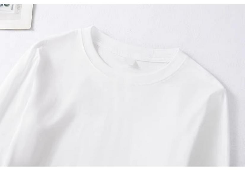 Men's and Kids' Solid Color Heavyweight Long-Sleeve Cotton T-Shirts for Spring/Autumn