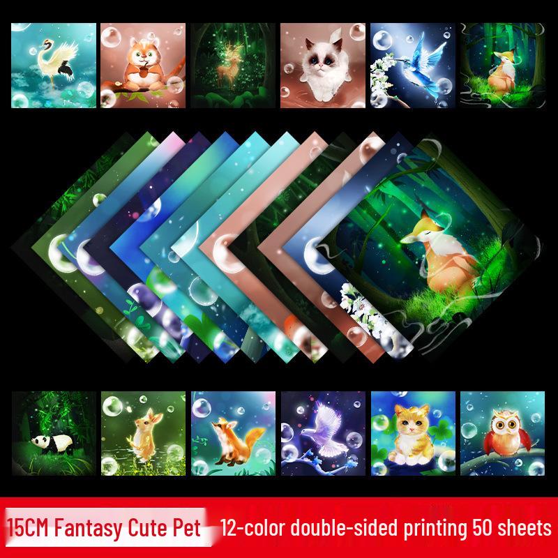 Starry Sky Origami Constellation Paper: Double-Sided Square Craft Sheets for Children's Colorful Projects