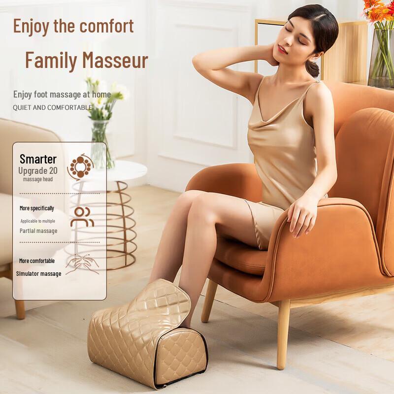 Aux F10 Automatischer Knet- und Wärmetherapie-Fußmassagegerät CN-Stecker (Adapter enthalten)