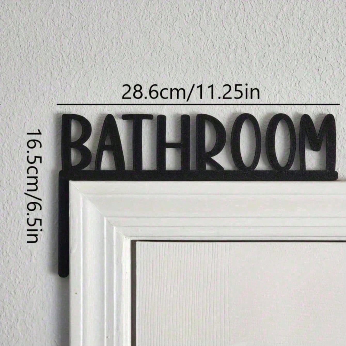 Vintage Metal Bathroom Wall Sign Distressed Restroom Decor Farmhouse Industrial Modern Home Gift Rustic Waterproof Wall Art