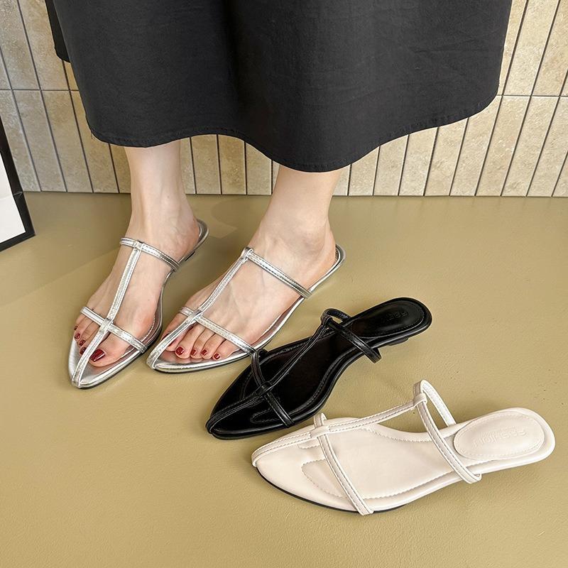Premium Cool Slippers Women's Summer Wear Exquisite New Flat Heels Temperament Cool Shoes