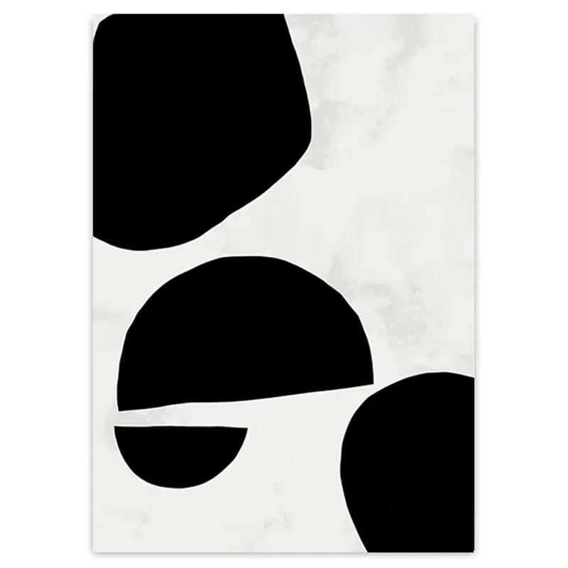 Bohemian Abstract Wall Art Poster Black Canvas Painting Living Room Interior Painting Room Decoration Nordic Home Style Picture