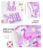 2025 Girls' Three-Piece Purple Swimsuit Set - Split Swimwear for Small To Medium Children