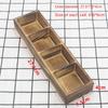 Solid Wood Retro Multi Compartment Storage Box Desktop Creativity Miscellaneous Sorting Grid