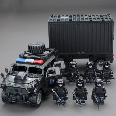 Army Military Special Forces Police SWAT Soldiers The Hurt Locker Armored Vehicle Building Blocks Bricks Toys For Children Gift