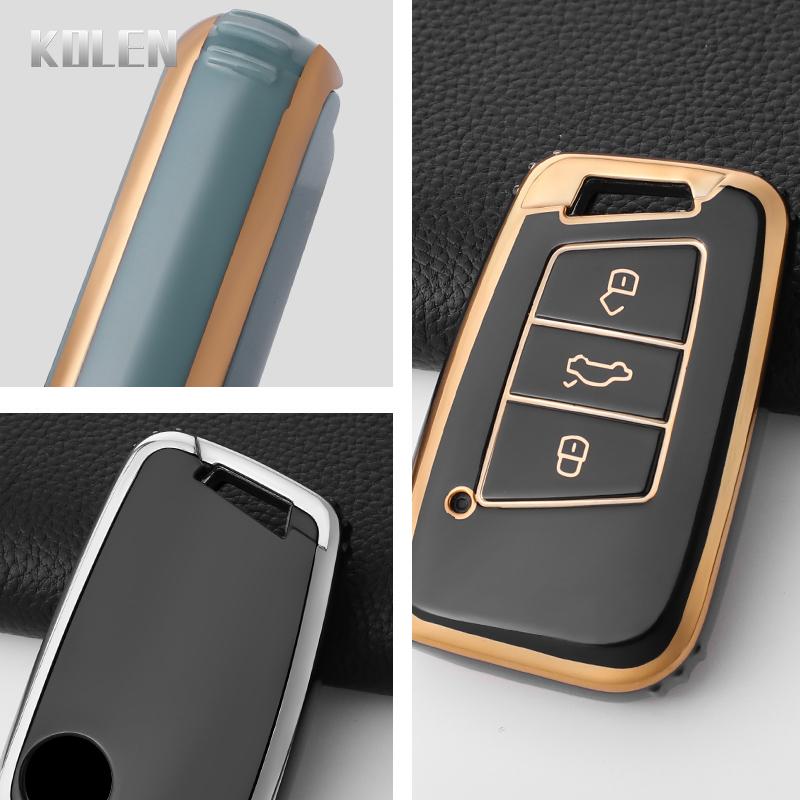 Tpu Car Key Case Cover Shell Fob For Vw Volkseagen Passat B8 Magotan For Skoda Superb A7 Kodiaq Seat Key Protector Accessories