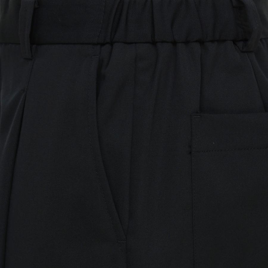 SIEG Pure Wool Volume Tapered Setup Pants Light Black (Pjfah4234)