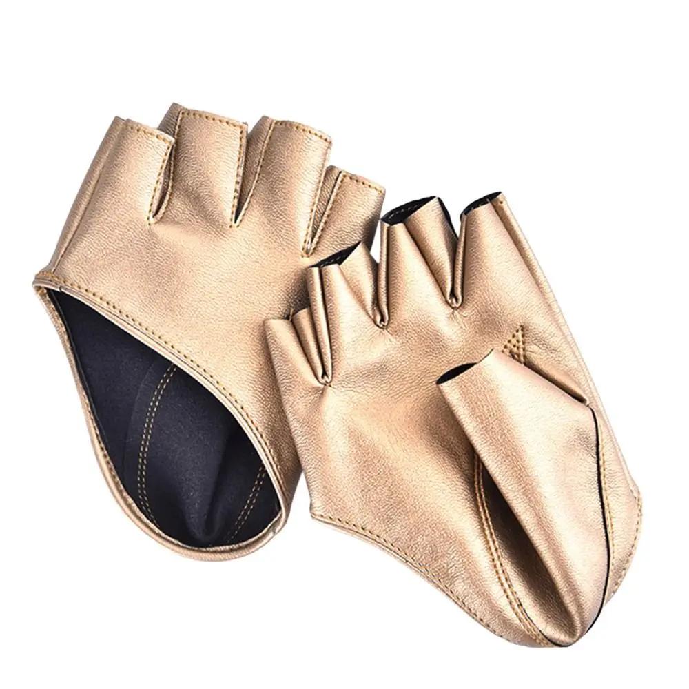 New Fashion Women Men Dance Mittens Cosplay  Mittens Ladys Driving Dress PU Leather Gloves Five Finger Gloves