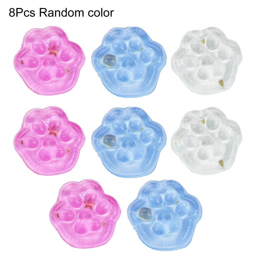 Ice Cube Squeeze Toy Transparent Squeeze Toy Stress Relief Ball Realistic Ice Cube Fidget Toy Soft Cat Paw Pinch For Adults
