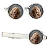 English Cocker Spaniel - Cufflinks and Tie with Your Photo, a Suit Decoration, Men's Jewelry from the Brand.
