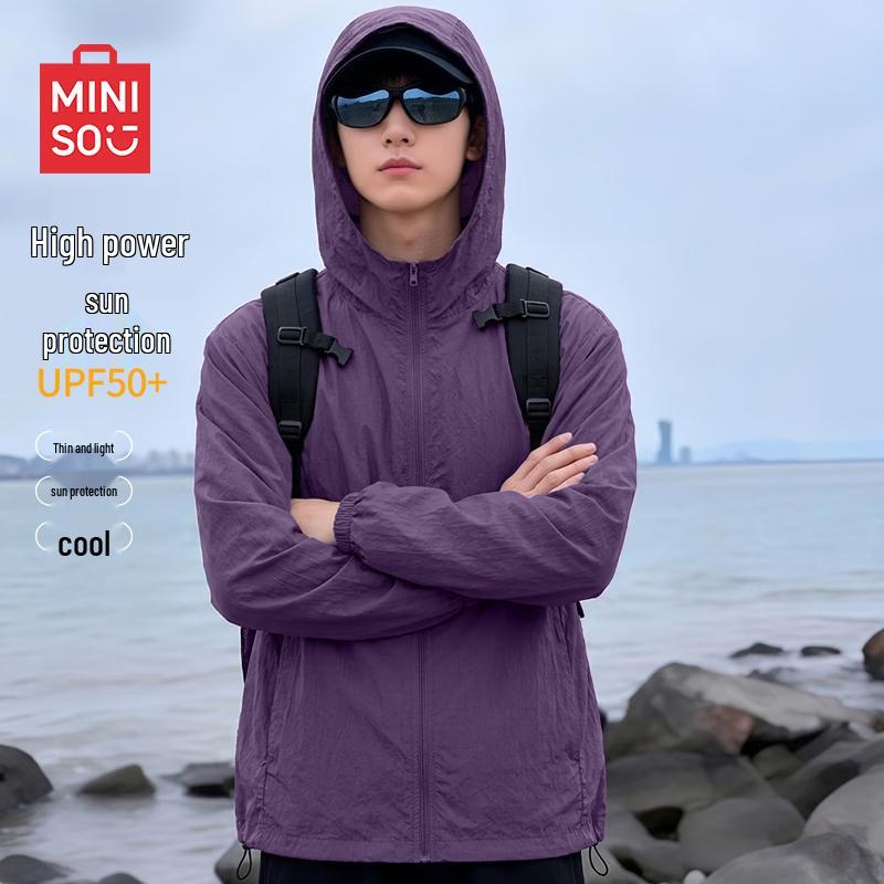 MINISO Men s Hooded UV Protection Sun Jacket 4XL