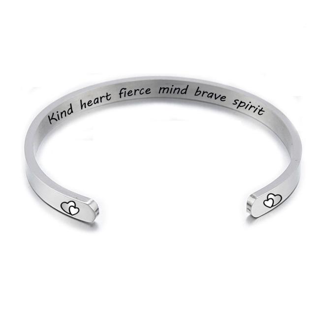 Brățară din oțel titan Brățară cu frază personalizată Brățară sculptată Zi de naștere Absolvire Cadou prietenie Suvenir pentru femei