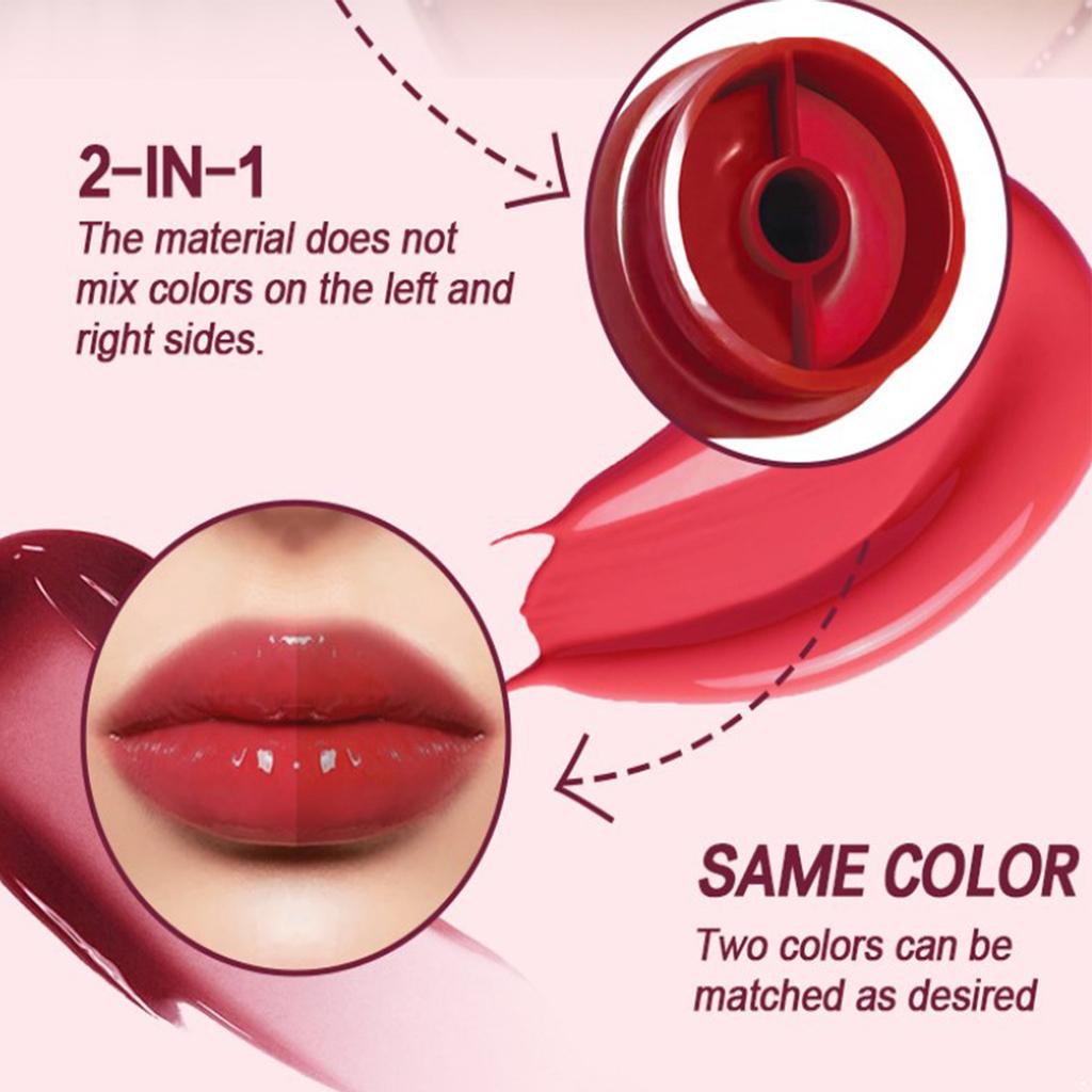 1Pc Glossy Lip Stain – Hydrating Formula, Smudge-proof & Pigmented Color