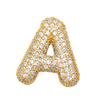 Zircon Copper Hip-Hop Alphabet Pendant Necklace for Women