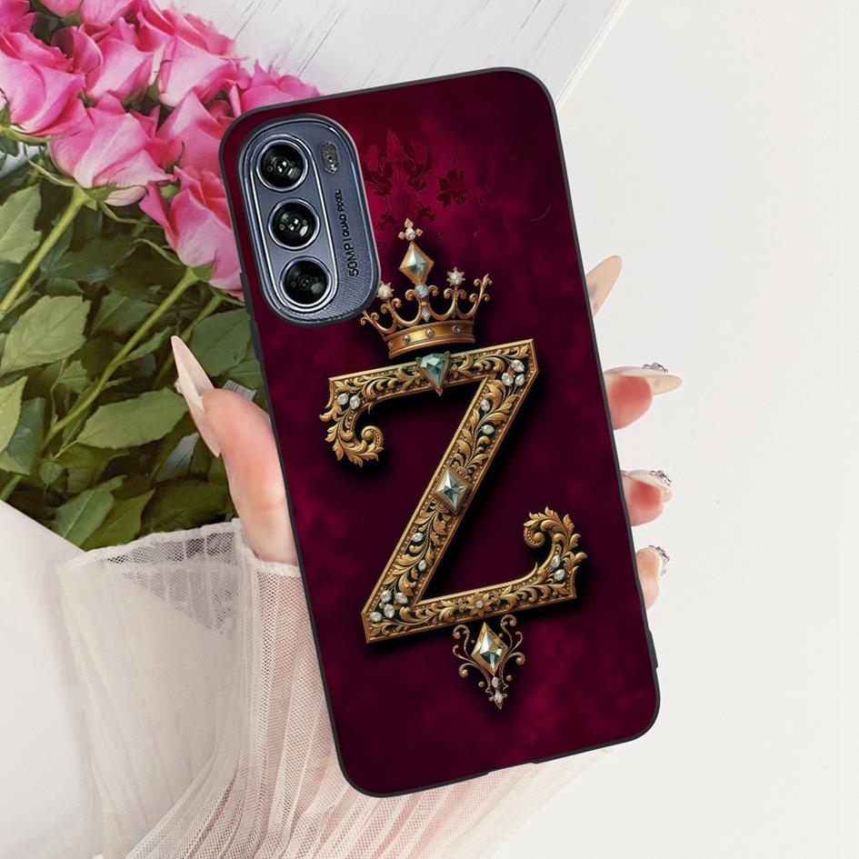 Case For Motorola Moto G62 5G G42 G32 G22 4G Cover Luxury Crown Letters Soft Black Silicone Shockproof Bumper On MotoG62 5G Capa
