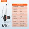 Linear Actuator 12V 12In Heavy Duty 1320lbs/6000N 0.19"/s IP44 Protection