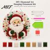 Funkelnde Wanddekoration Bastel-Weihnachts-Strassstein-Malset, DIY-Kranz-Kunst für Erwachsene, doppelseitiges Fensterornament mit Kristall-Harz-Bohrer, Acryl