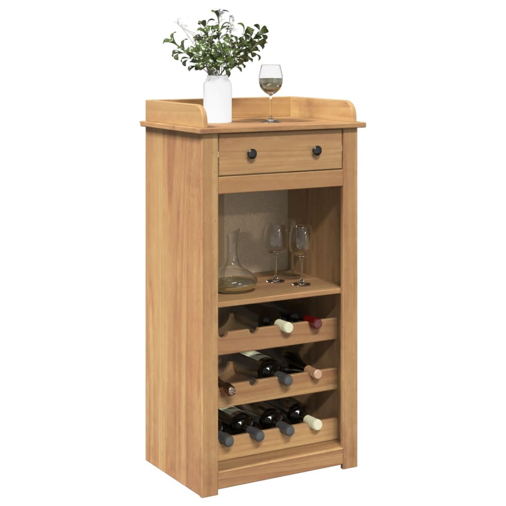Vidaxl Armario para Vino Panama, 57X40X111,5 Cm, Madera Maciza de Pino