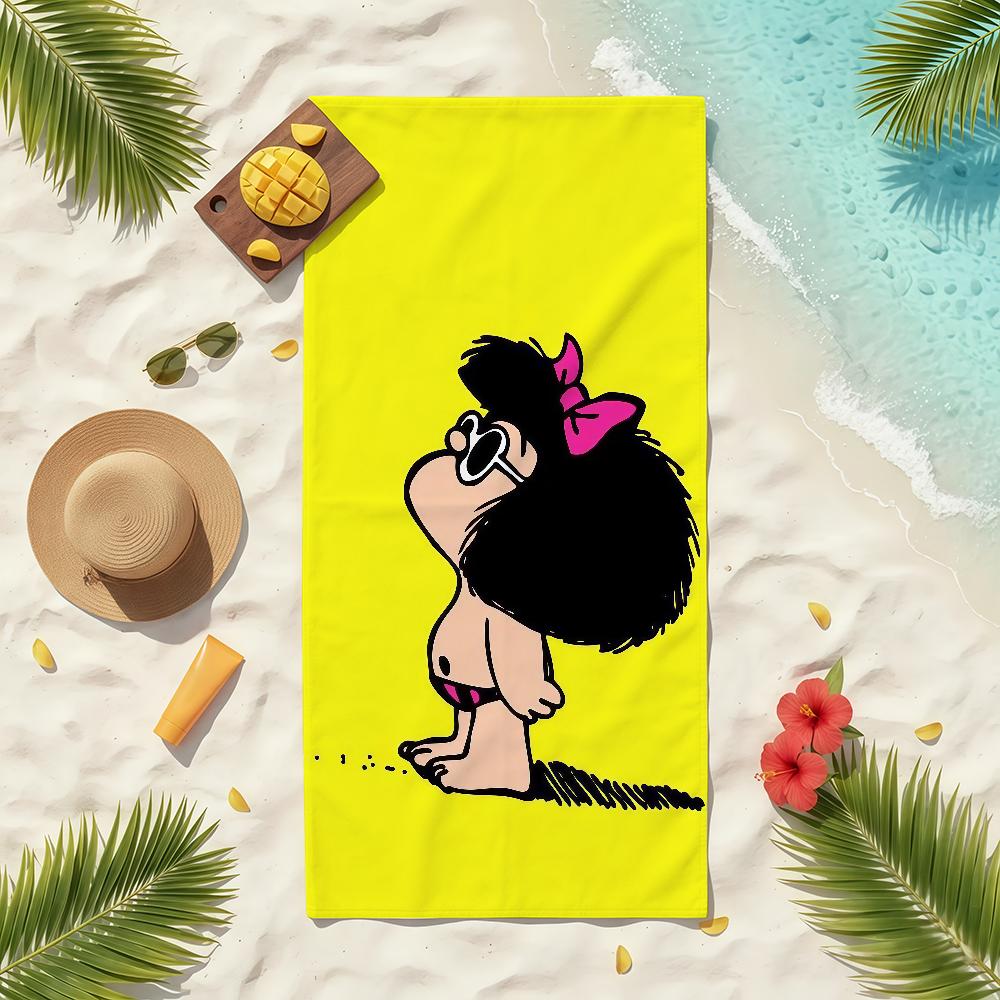 Cartoon M-Mafalda Towel Soft Pool Gift For Travel Gym Shower Camping Quick Dry Sports Beach Towels