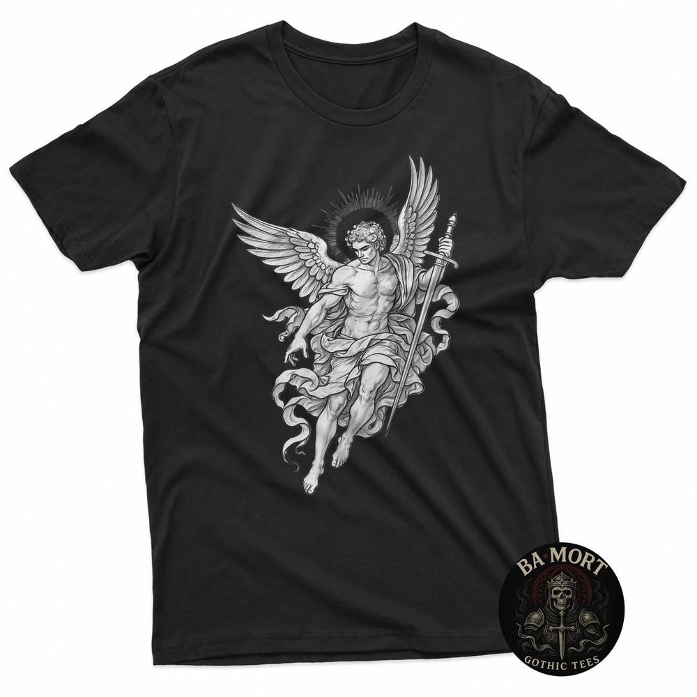 

Archangel Warrior Gothic Angel Art TShirt Unisex T-Shirt M
