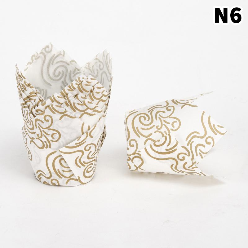 50Pcs/Sets Tulip Muffin Cupcake Paper Cups Oilproof Cupcakes Liners Baking Cake Box Cake Decorating Diy Tools Muffin Wrap Cases