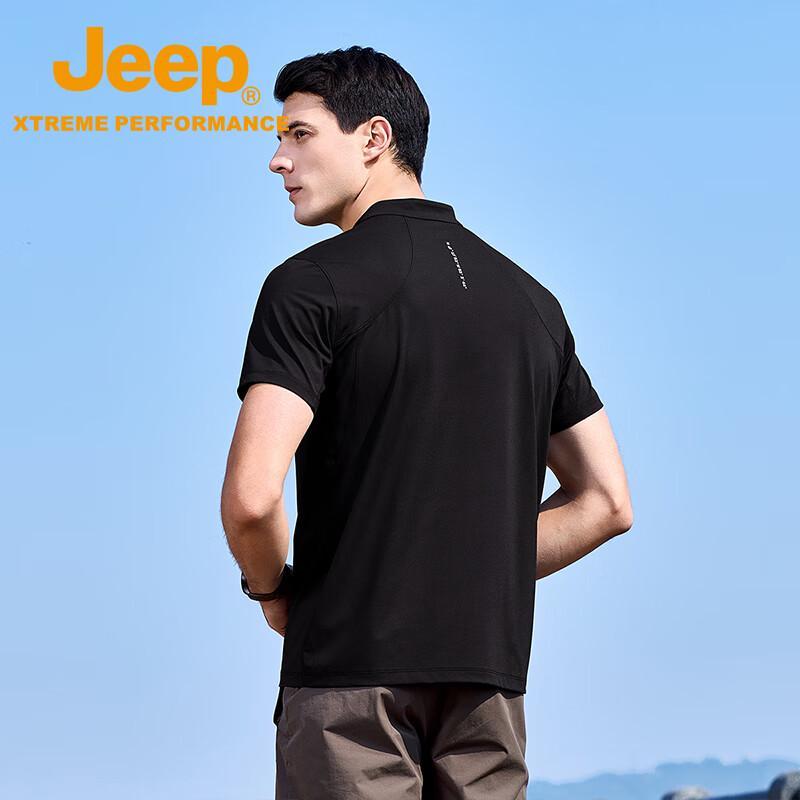 Jeep Men's Cooling Stand-Up Collar T-Shirt